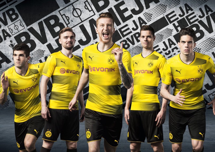 Le maillot domicile saison 2017/2018 du Borussia Dortmund