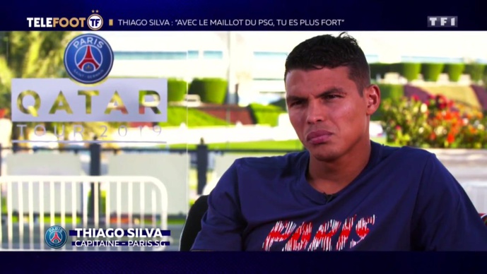 Le défenseur du PSG, Thiago Silva - Crédit : Téléfoot