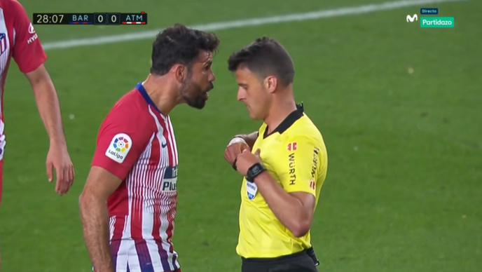 Barça - Atlético de Madrid : Diego Costa a insulté la maman de l'arbitre Barça - Atlético de Madrid : Diego Costa a insulté la maman de l'arbitre