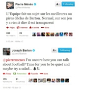La réponse cinglante de Barton à Ménès ! La réponse cinglante de Barton à Ménès !