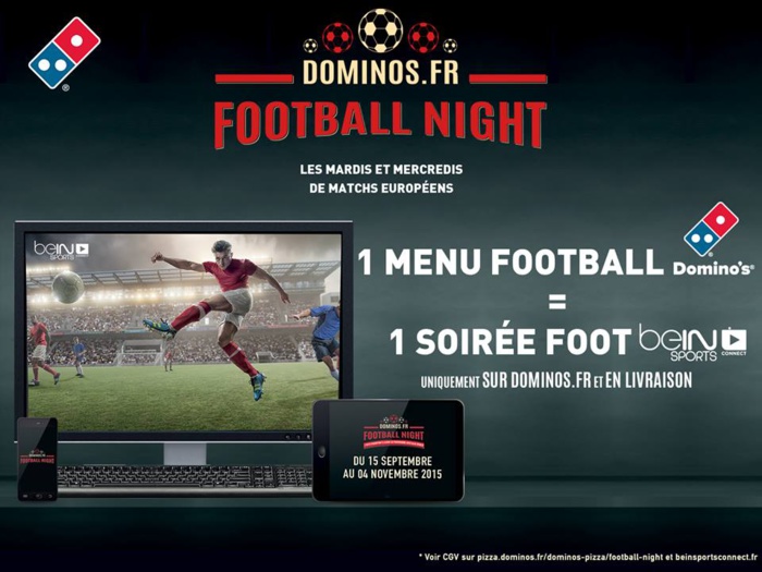 Domino’s Pizza France relance une offre exclusive digitale  en partenariat avec beIN SPORTS.