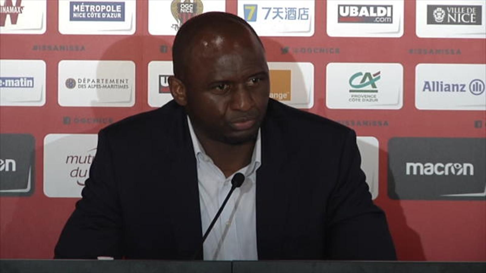 TFC - Nice : Vieira agacé par la suffisance de ses joueurs