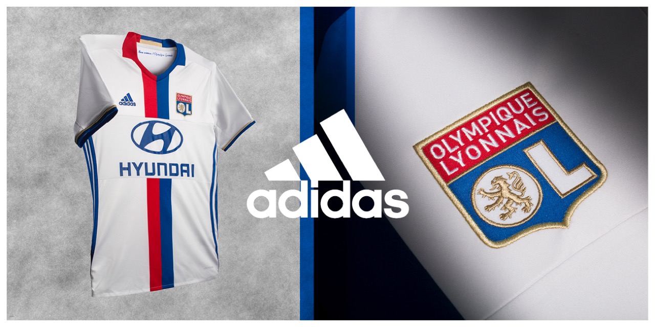 adidas présente les nouveaux maillots de l’Olympique Lyonnais pour la saison 2016-2017