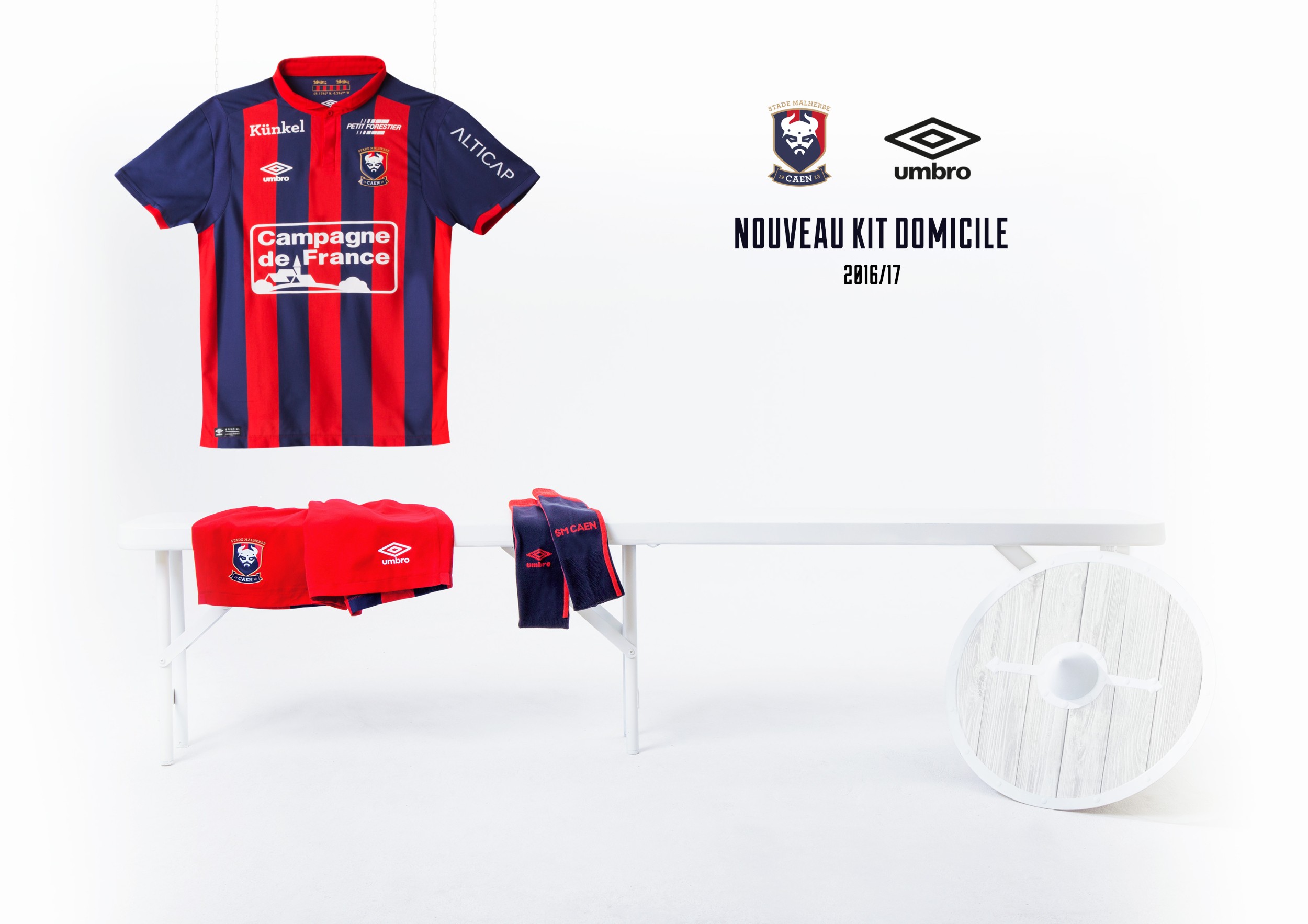 Umbro présente le nouveau maillot SM Caen Home 2016/2017