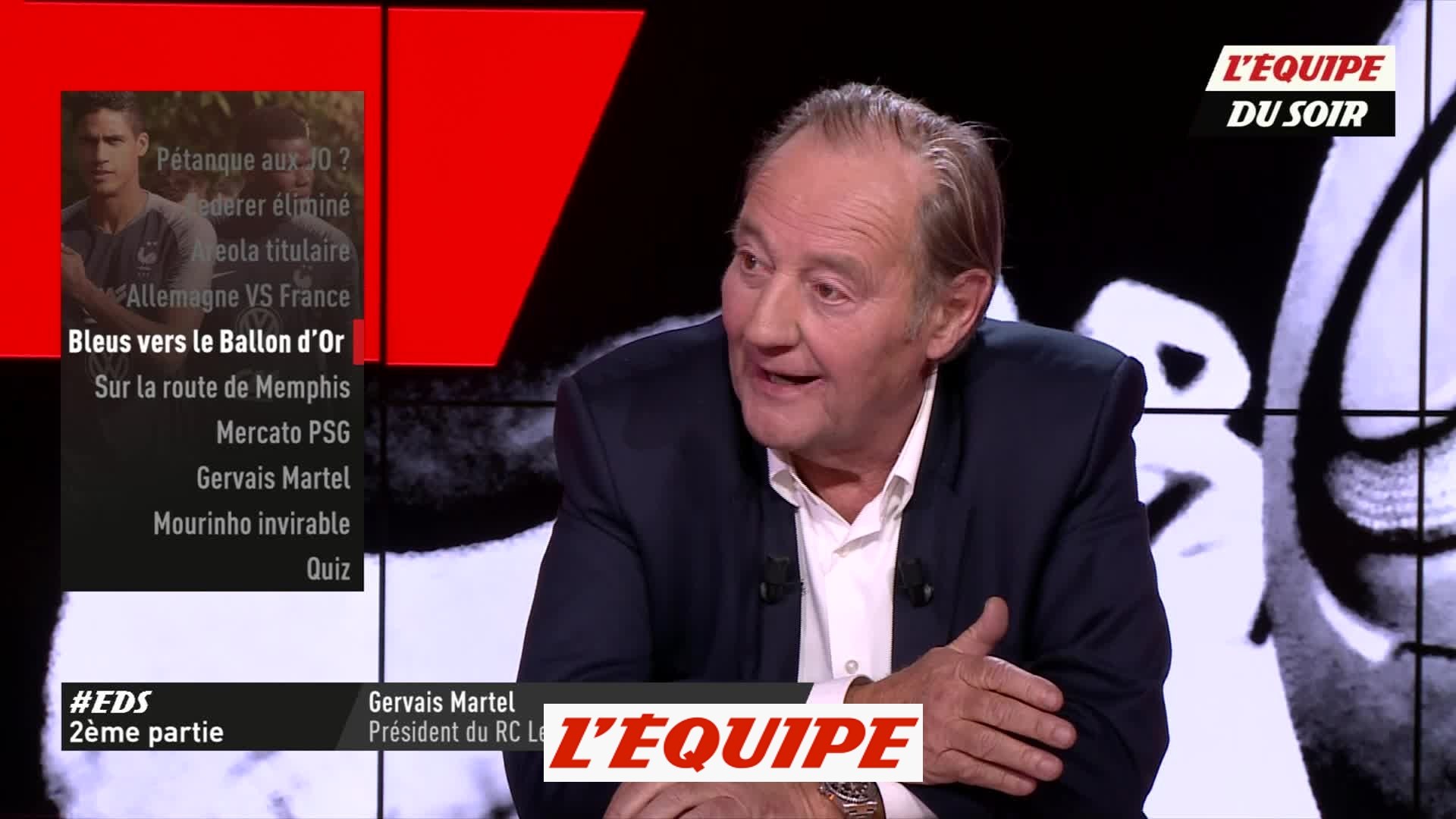 Gervais Martel - Capture écran Equipe su Soir