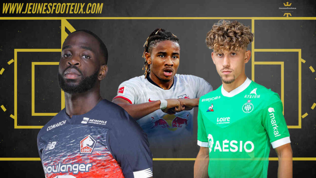 De gauche à droite : Jonathan Ikoné, Christopher Nkunku et Adil Aouchiche