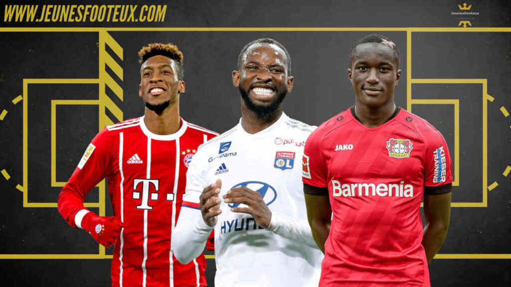 De gauche à droite : Kingsley Coman, Moussa Dembélé et Moussa Diaby